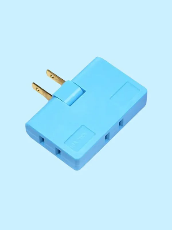 Adaptador Triple Enchufe Infantil Giratorio – 180 Grados, Colores Surtidos - Imagen 2