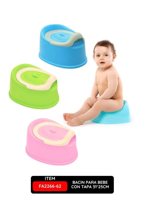 Bacin para Bebe con Tapa 31*25cm (Colores Surtidos)