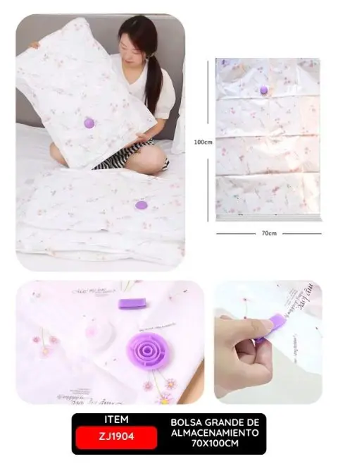 Bolsa Grande de Almacenamiento 70x100cm para Ropa y Artículos del Hogar
