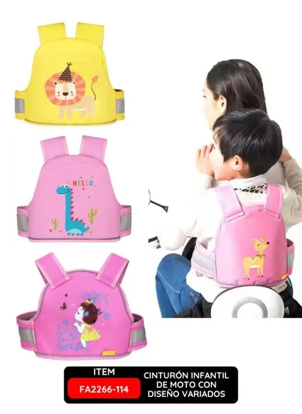 Cinturón Infantil de Seguridad para Moto con Diseño Variados