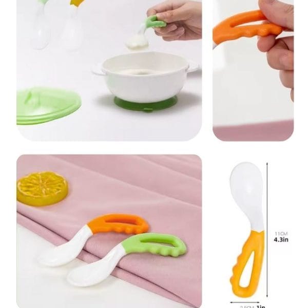 Cuchara Curvada Infantil con Mango Ergonómico