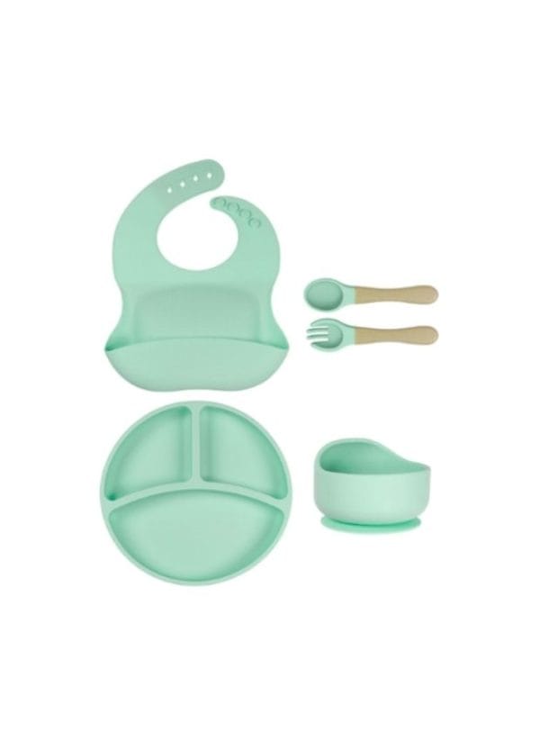 Kit de Alimentación para Bebé con Cubiertos de Madera, 5 Piezas - FREE BPA - Imagen 5