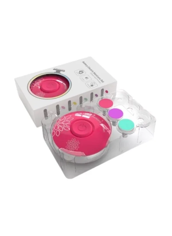 Limador Eléctrico Flor para Bebé, 3 Cabezales, Cuida las Uñitas del Bebé - Imagen 2