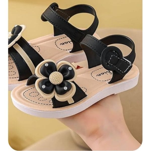 Sandalia Flor Negro