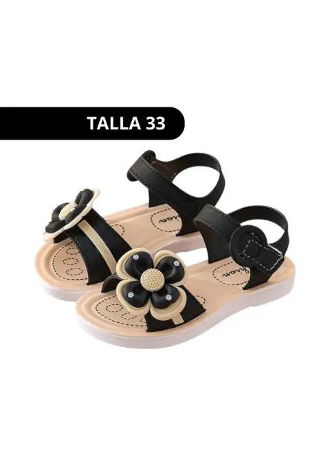Sandalia Flor Negro - Imagen 9