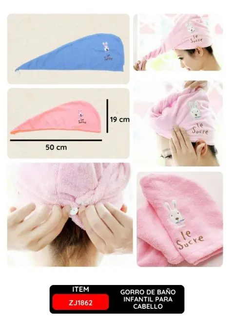 Gorro de Baño Infantil para Cabello