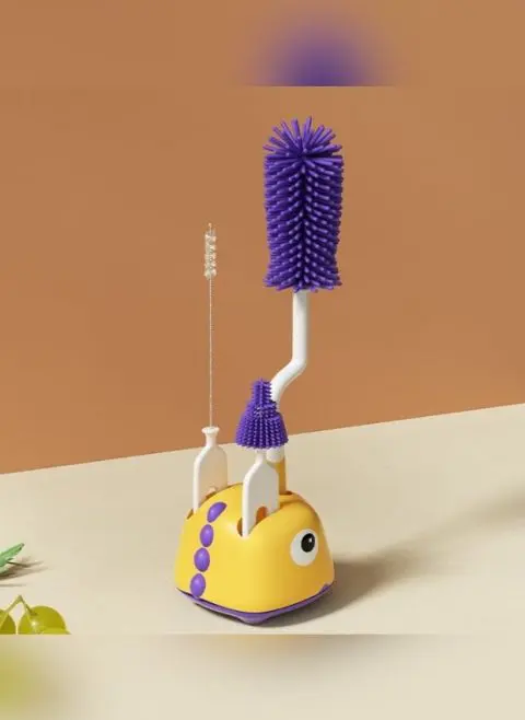 CEPILLO PARA BIBERON DINO 3 PZ + BASE - Imagen 2