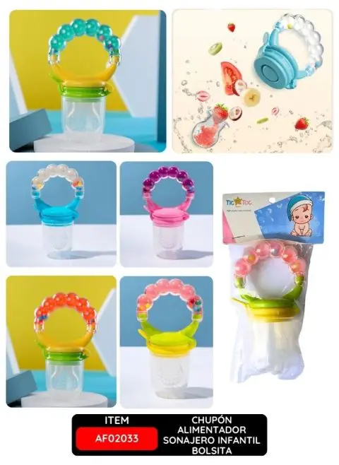Chupón Alimentador Sonajero Infantil – Presentación en Bolsita