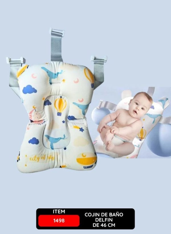 COJIN DE BAÑO DELFIN DE 46 CM