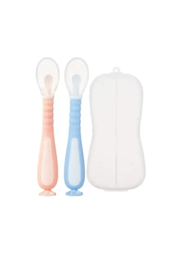 Cuchara de Silicona Ergonómica para Bebé – Pack de 2 - Imagen 2