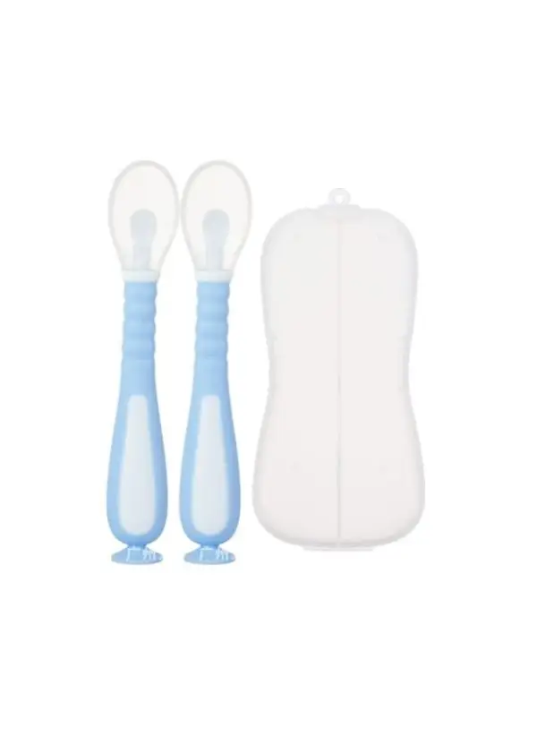 Cuchara de Silicona Ergonómica para Bebé – Pack de 2 - Imagen 3