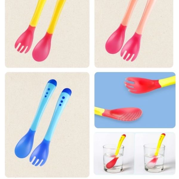 Cuchara y Tenedor Sensorial para Bebé en Bolsita – Estimulación Sensorial