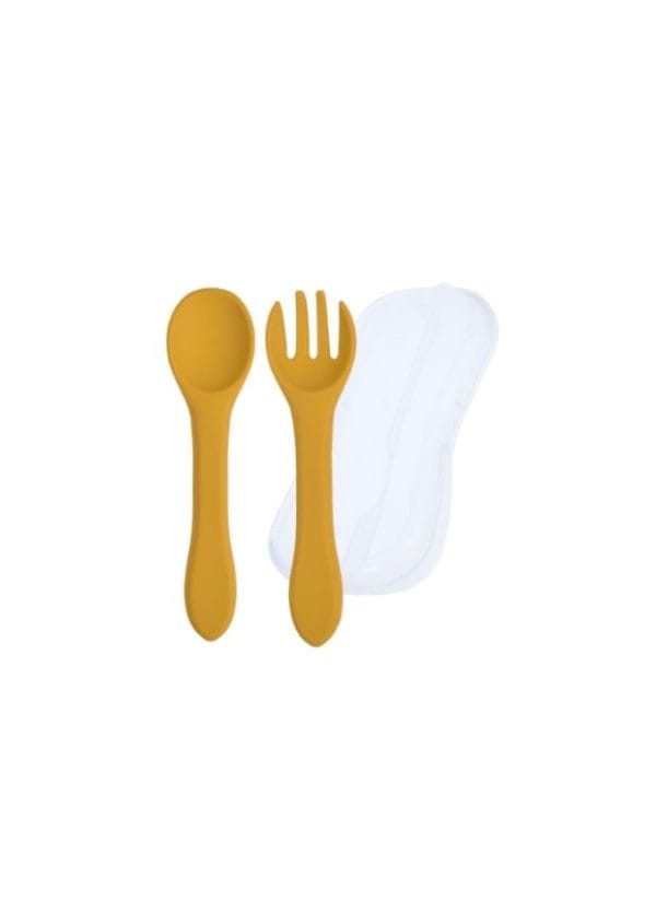 CUCHARA + TENEDOR SILICONA (estuche) - Imagen 2