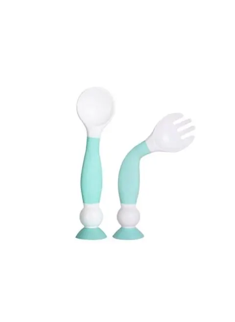 CUCHARA + TENEDOR SILICONA NIK CON VENTOSA - Imagen 3