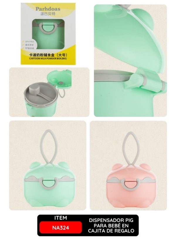 Dispensador Pig para Bebé en Cajita de Regalo