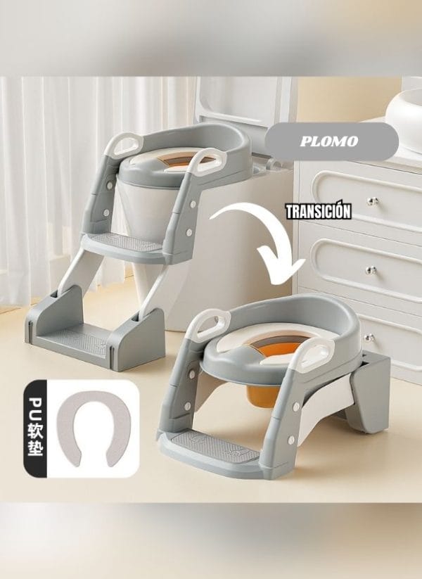 ESCALERA DE BAÑO Y BACIN CON COJIN DE CUERO PU - Imagen 4