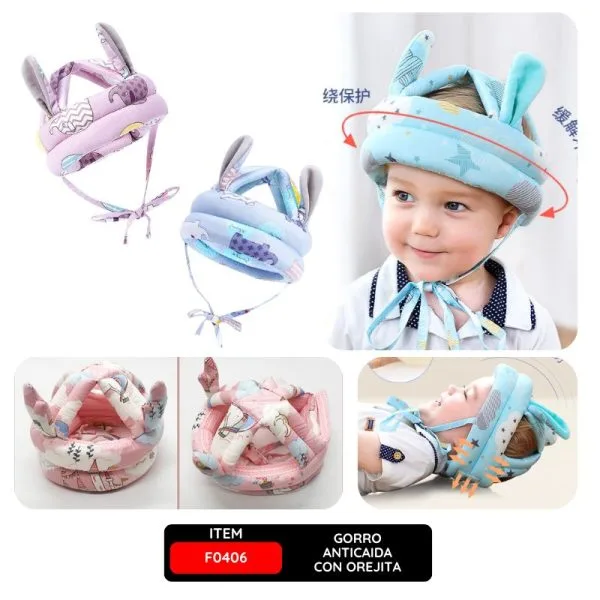 Gorro Anticaida con Orejitas