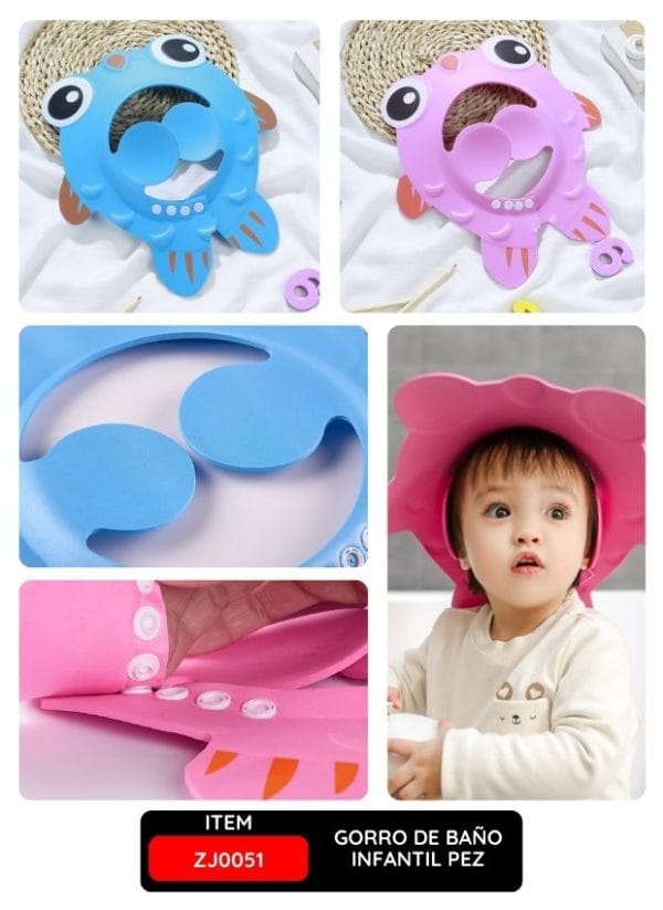 Gorro de Baño Infantil Pez