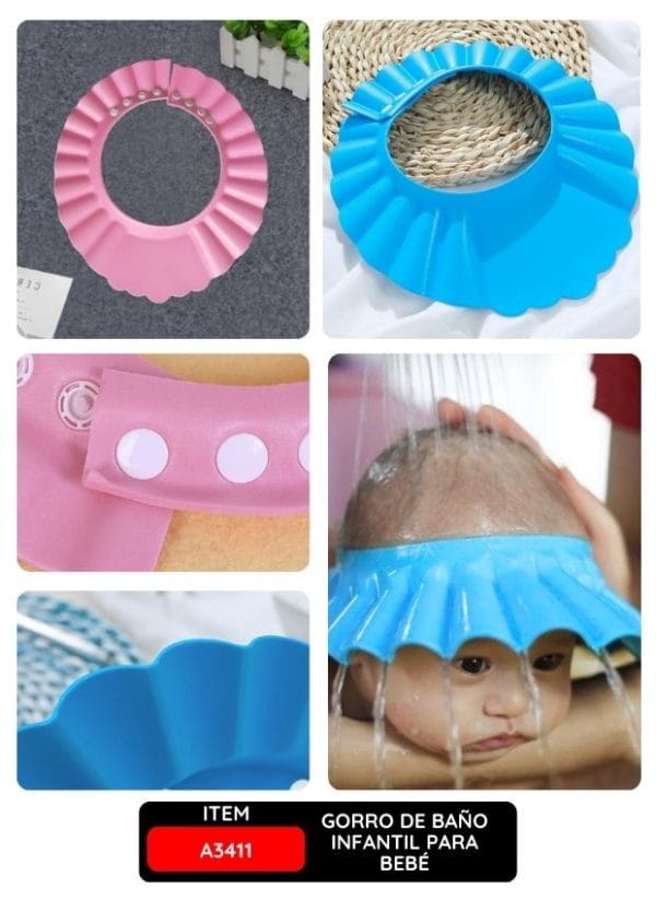 Gorro de Baño Infantil para Bebé, Sin Orejitas