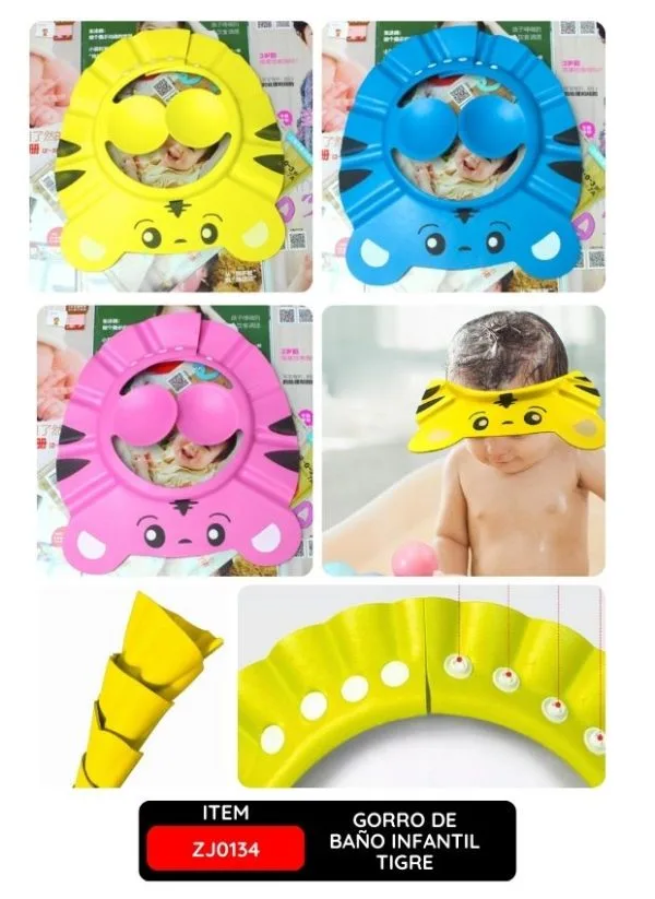 Gorro de Baño Infantil Tigre