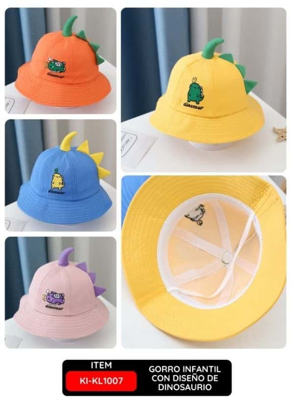 Gorro Infantil con Diseño de Dinosaurio