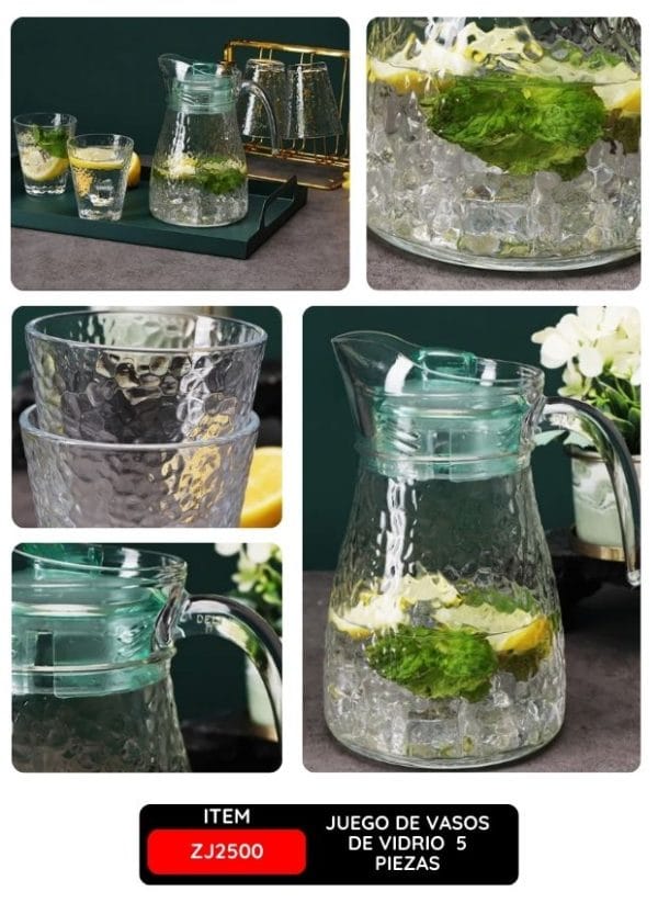 Juego de Vasos de Vidrio 5 pcz