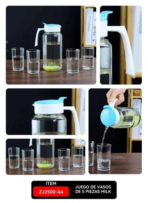 Juego de Vasos de 5 Piezas Milk