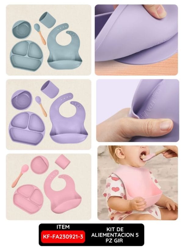 Kit de Alimentación Infantil 5 Piezas, GIR - FREE BPA