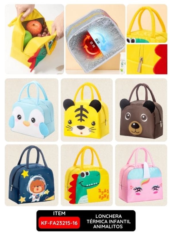 Lonchera Térmica Infantil Animalitos