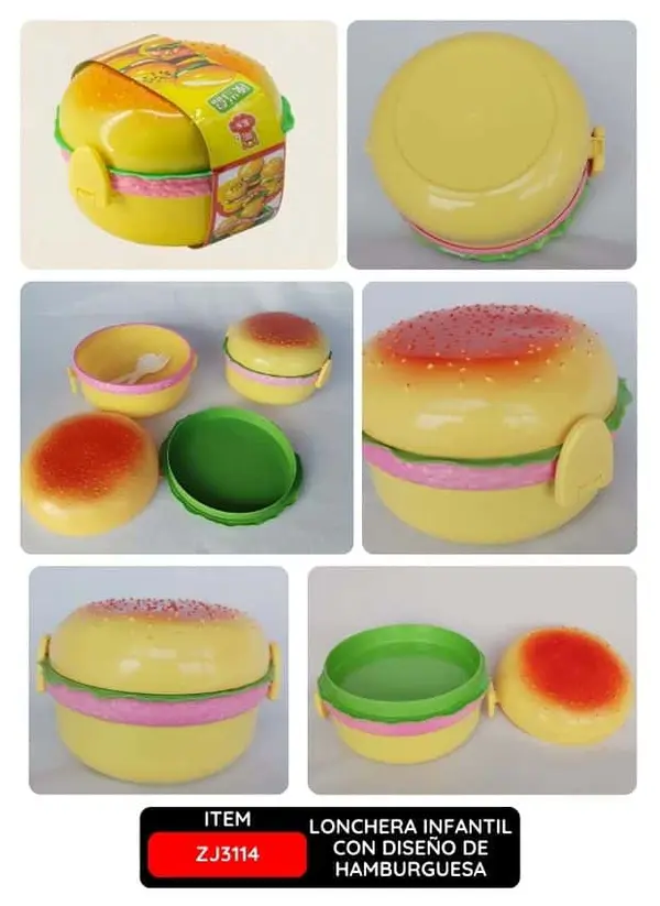 Lonchera Infantil con Diseño de Hamburguesa