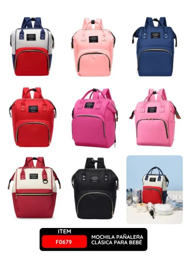 Mochila Pañalera Clásica para Bebé