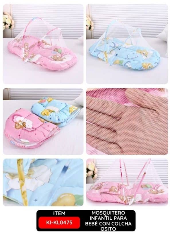 Mosquitero Infantil para Bebé con Colcha Osito – Mod 1,