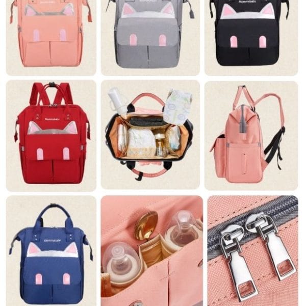 Mochila Pañalera Infantil Gato