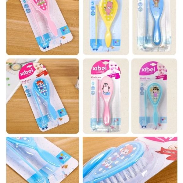 Set de Peines Xibei para Bebé con Diseño Suave y Colores Variados