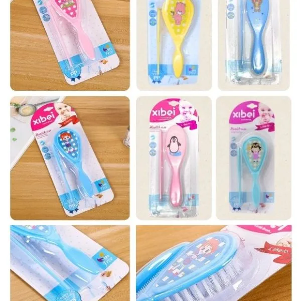 Set de Peines Xibei para Bebé con Diseño Suave y Colores Variados