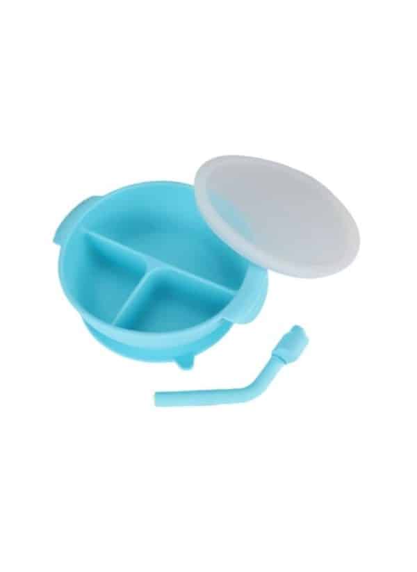 Plato Infantil 3 Divisiones Con Tapa - Imagen 2