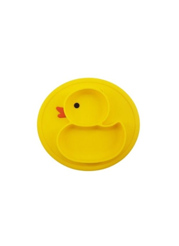 Plato Infantil de Silicona Pato,Perfecto para Bebé - Imagen 2