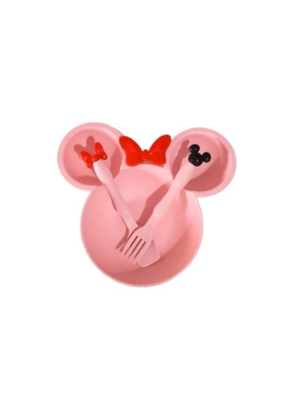 Plato Infantil Mini Mat, Solo Color Rosado, Ideal para Bebé, Diseño Suave y Seguro - Imagen 2