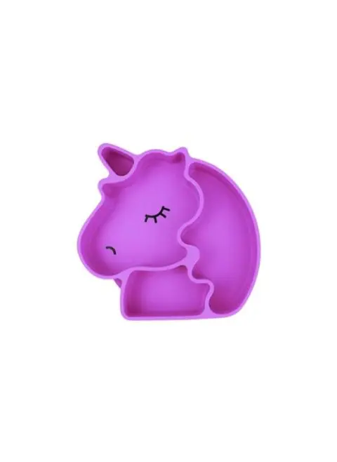 Plato Infantil de Silicona Unicornio - Imagen 4