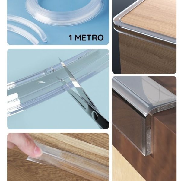 Rollo Protector de Esquinas de Silicona, 1 M, Seguridad para Bebés y Niños