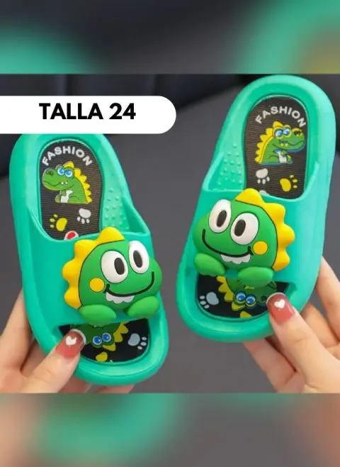 SANDALIA ANIMALITOS DINO VERDE Talla 22 - 37 - Imagen 4