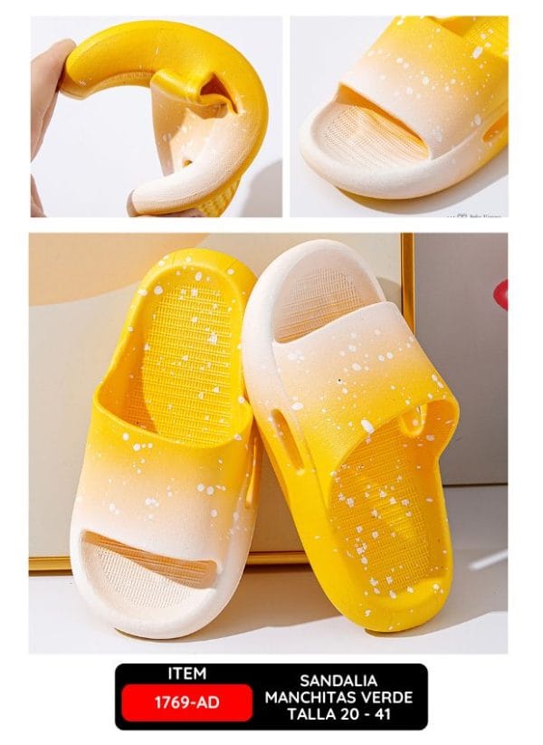 SANDALIA MANCHITAS AMARILLO TALLA 20 - 41