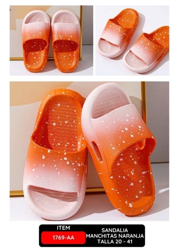 SANDALIA MANCHITAS NARANJA TALLA 20 - 41