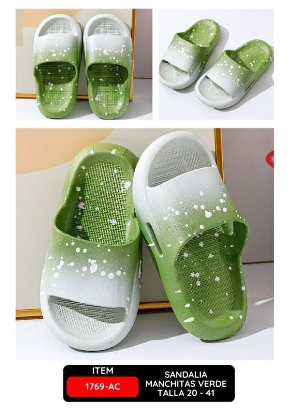 SANDALIA MANCHITAS VERDE TALLA 20 - 41