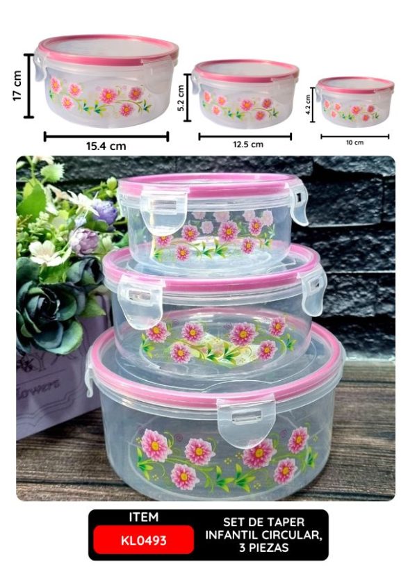Set de Taper Infantil Circular, 3 Piezas