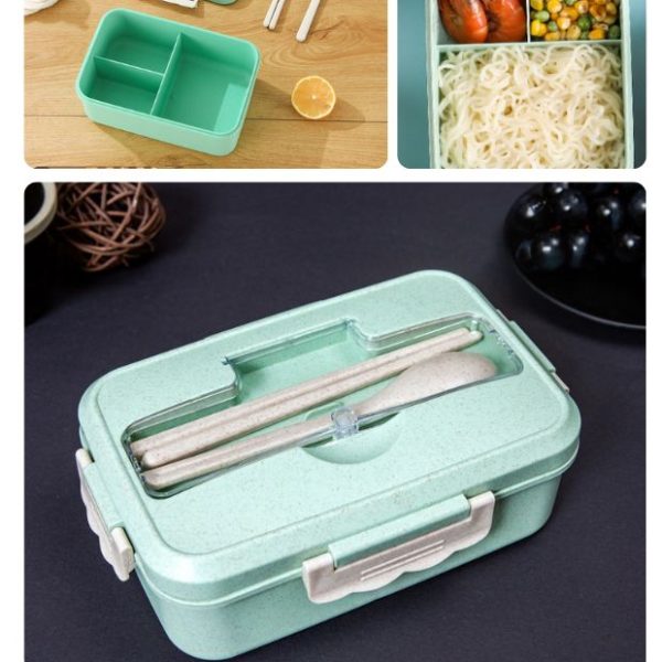 Taper con Cubierto y palitos chinos de Bambú, Lunch Box