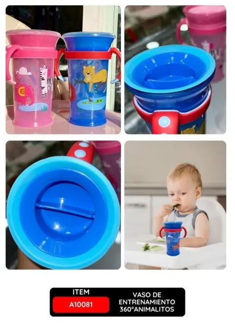 VASO DE ENTRENAMIENTO 360°ANIMALITOS