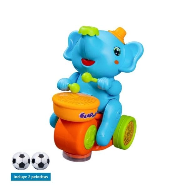 Elefante musical con tambor y pelota levitante - Imagen 2