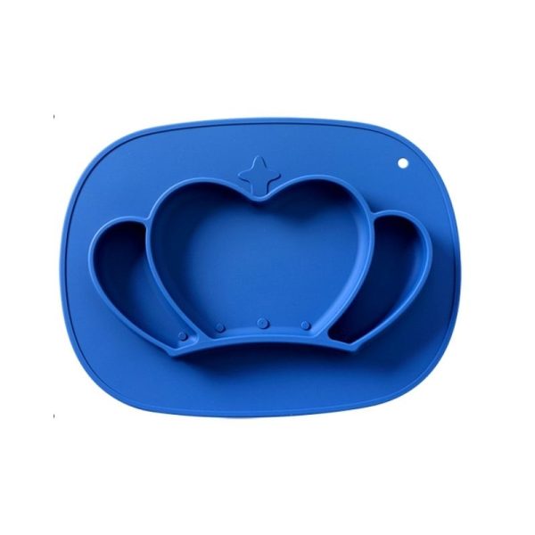 Plato Infantil de Silicona con Diseño de Corona Rey, - Imagen 2