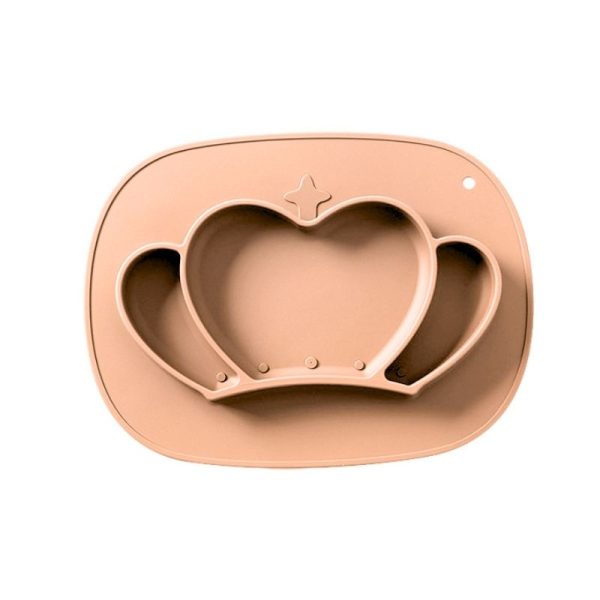 Plato Infantil de Silicona con Diseño de Corona Rey, - Imagen 3